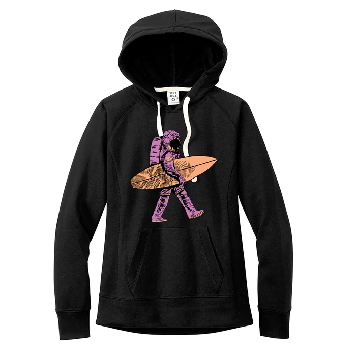 Surfer Astronaut Women's Fleece Hoodie