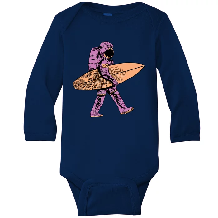 Surfer Astronaut Baby Long Sleeve Bodysuit