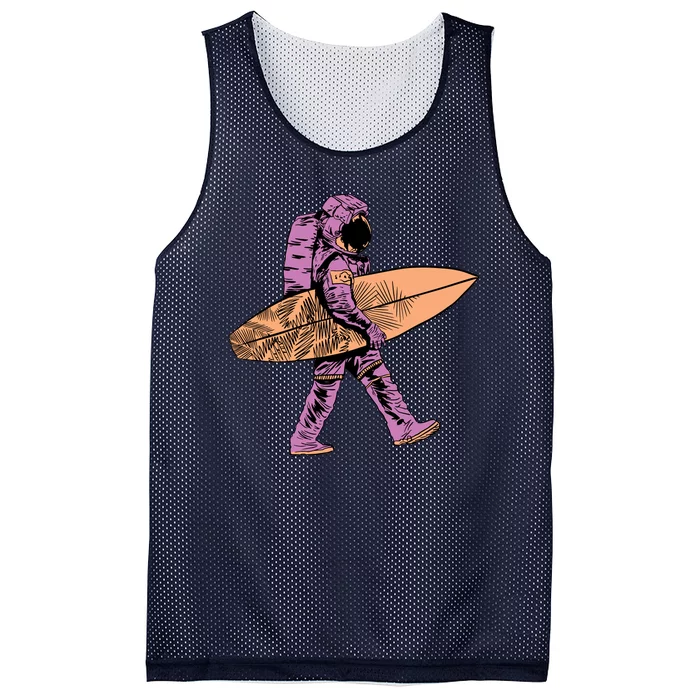 Surfer Astronaut Mesh Reversible Basketball Jersey Tank