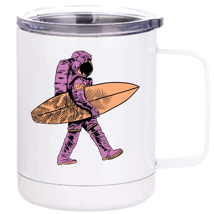 Surfer Astronaut Front & Back 12oz Stainless Steel Tumbler Cup