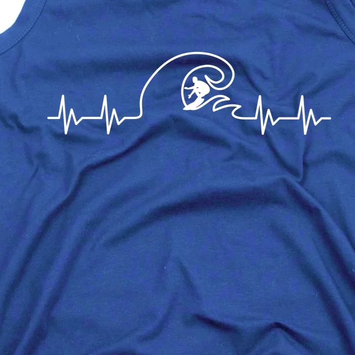 Surfer Heartbeat Pulse Tank Top