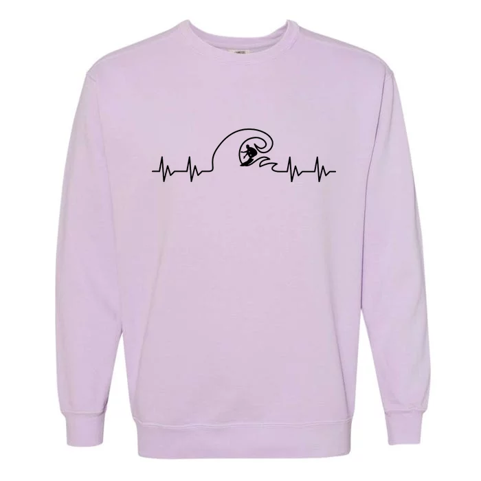 Surfer Heartbeat Pulse Garment-Dyed Sweatshirt