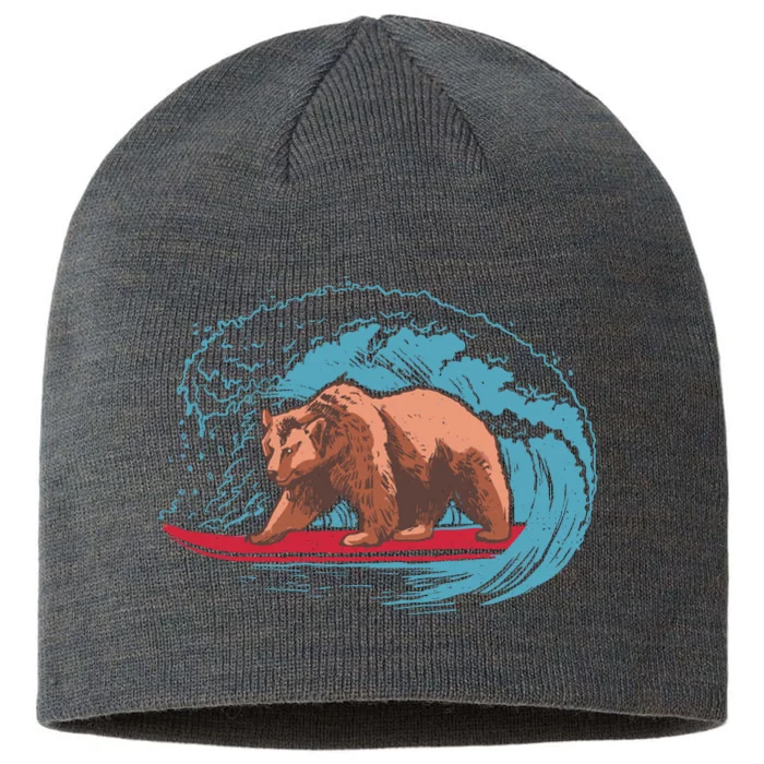 Surfing Bear 8 1/2in Sustainable Knit Beanie