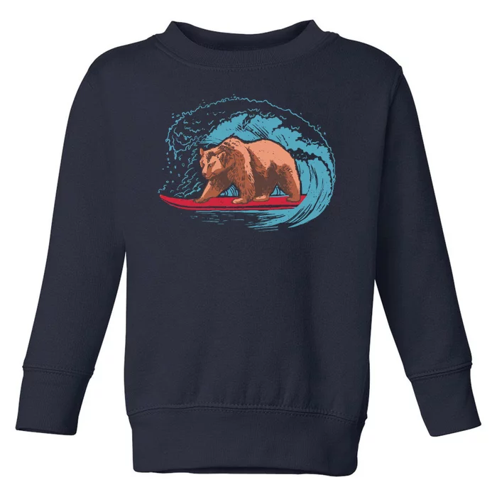 Surfing Bear Toddler Sweatshirt