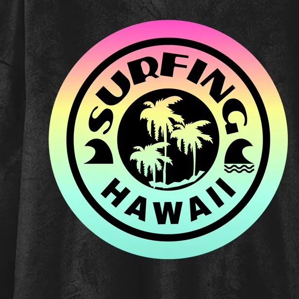 Surfing Hawaii Logo Hooded Wearable Blanket