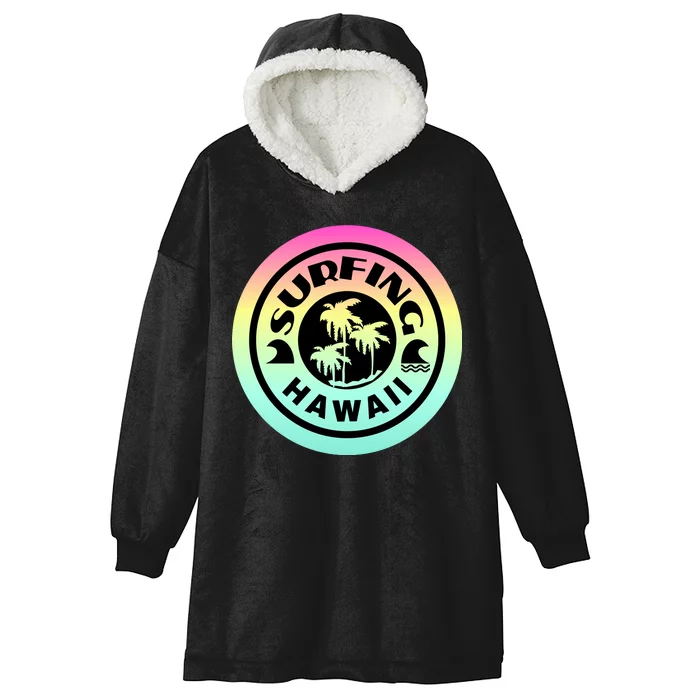 Surfing Hawaii Logo Hooded Wearable Blanket