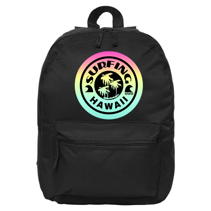 Surfing Hawaii Logo 16 in Basic Backpack