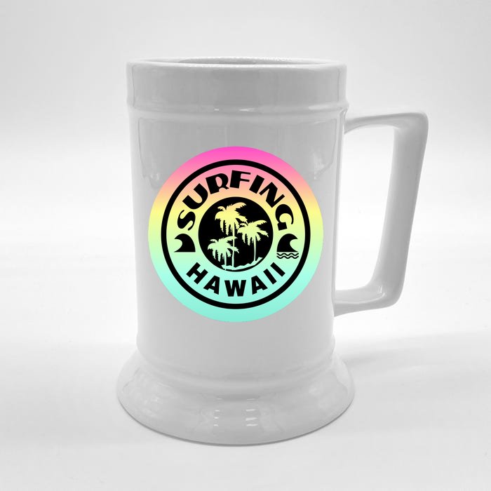 Surfing Hawaii Logo Front & Back Beer Stein