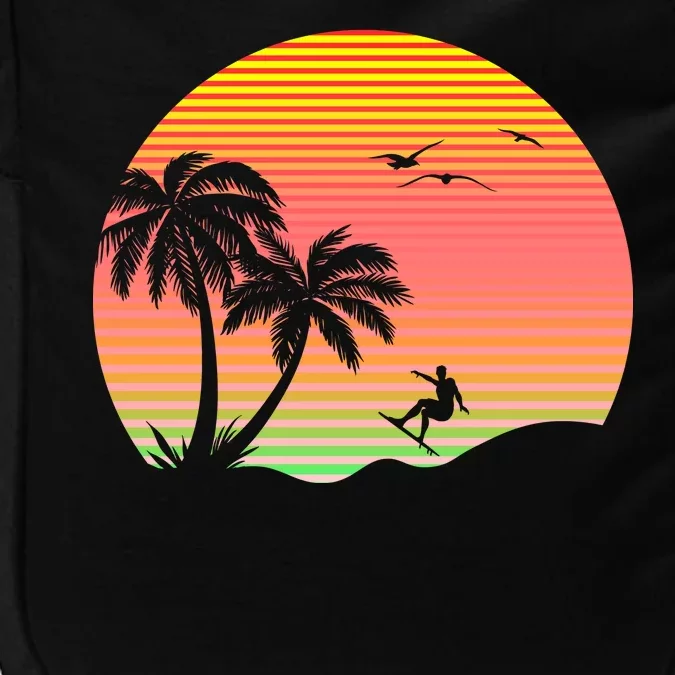 Surfing Into The Sunset Impact Tech Backpack