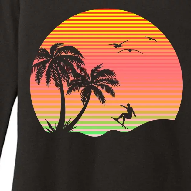 Surfing Into The Sunset Womens CVC Long Sleeve Shirt