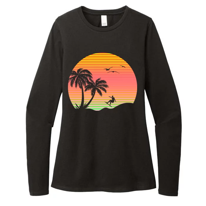 Surfing Into The Sunset Womens CVC Long Sleeve Shirt