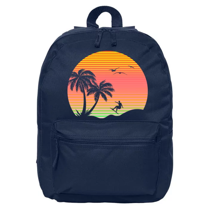 Surfing Into The Sunset 16 in Basic Backpack