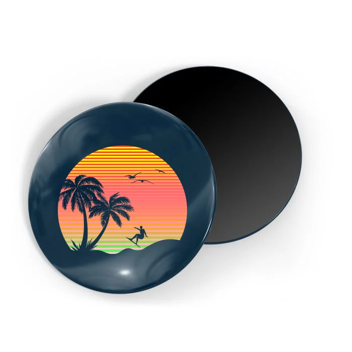 Surfing Into The Sunset Magnet