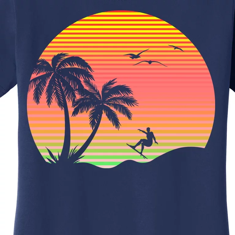 Surfing Into The Sunset Women's T-Shirt