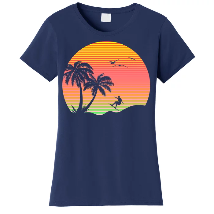 Surfing Into The Sunset Women's T-Shirt