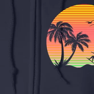 Surfing Into The Sunset Full Zip Hoodie