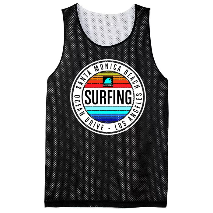 Surfing Logo Mesh Reversible Basketball Jersey Tank