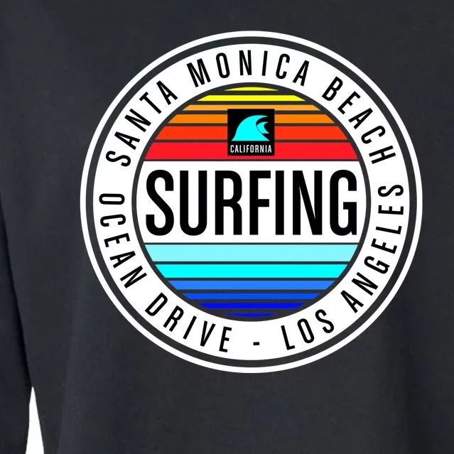 Surfing Logo Cropped Pullover Crew