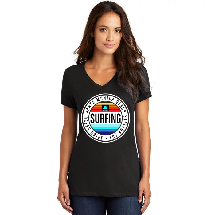 Surfing Logo Women's V-Neck T-Shirt