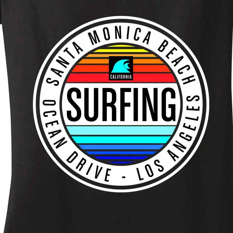 Surfing Logo Women's V-Neck T-Shirt