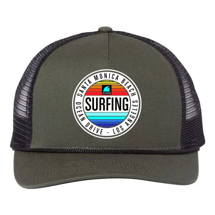 Surfing Logo Retro Rope Trucker Hat Cap