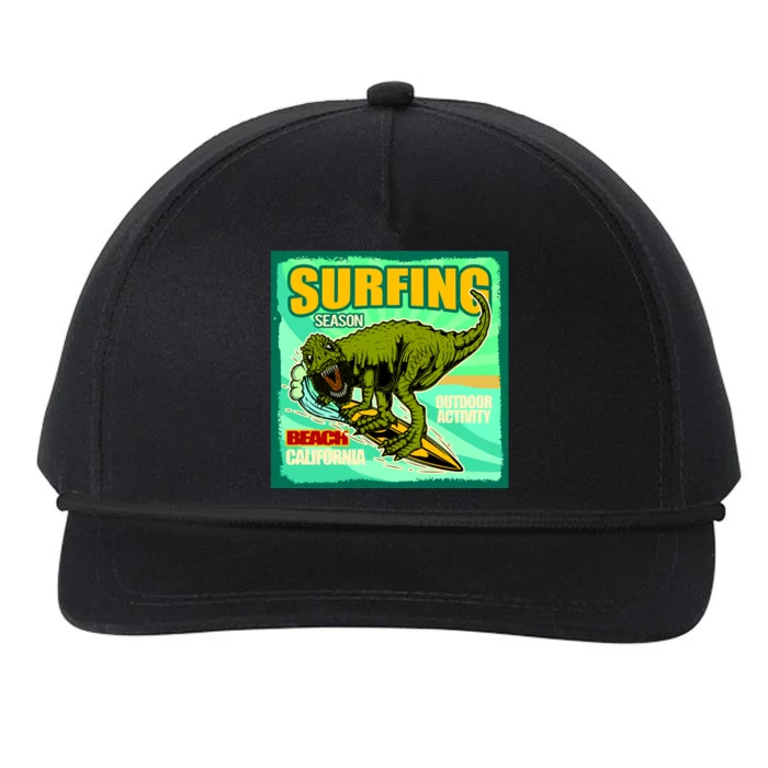 Surfing T-Rex Snapback Five-Panel Rope Hat