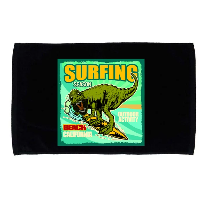 Surfing T-Rex Microfiber Hand Towel