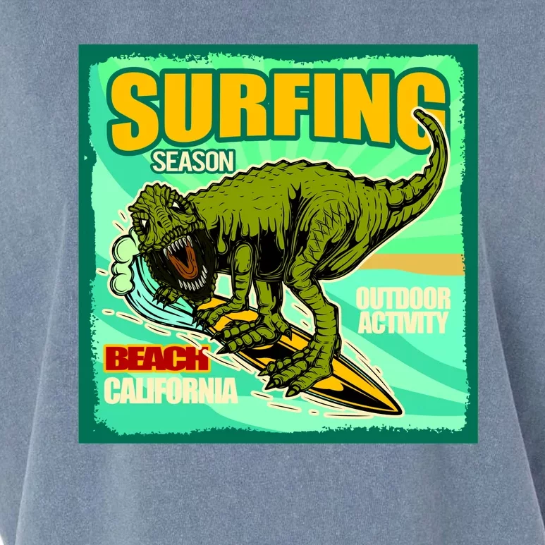 Surfing T-Rex Garment-Dyed Women's Muscle Tee