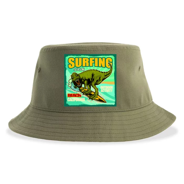 Surfing T-Rex Sustainable Bucket Hat