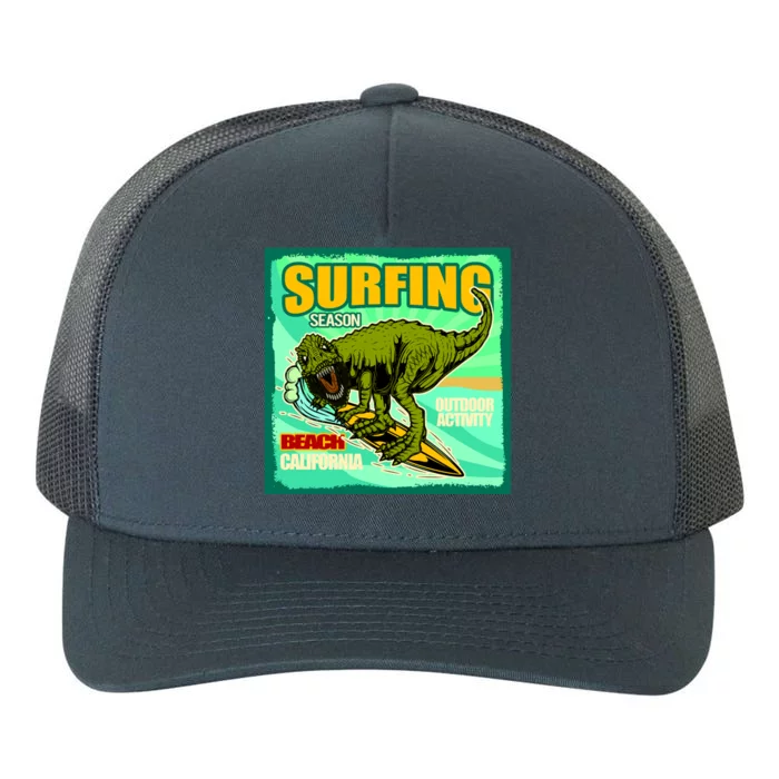 Surfing T-Rex Yupoong Adult 5-Panel Trucker Hat