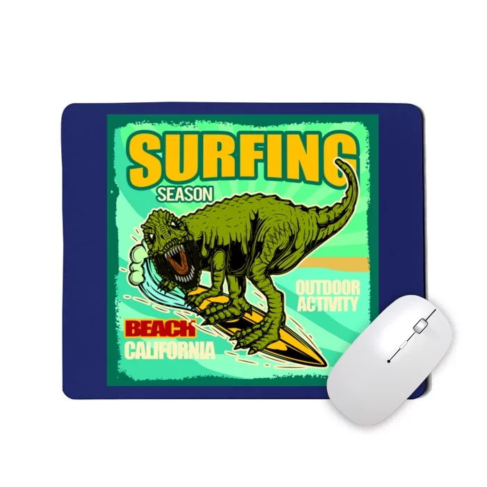 Surfing T-Rex Mousepad