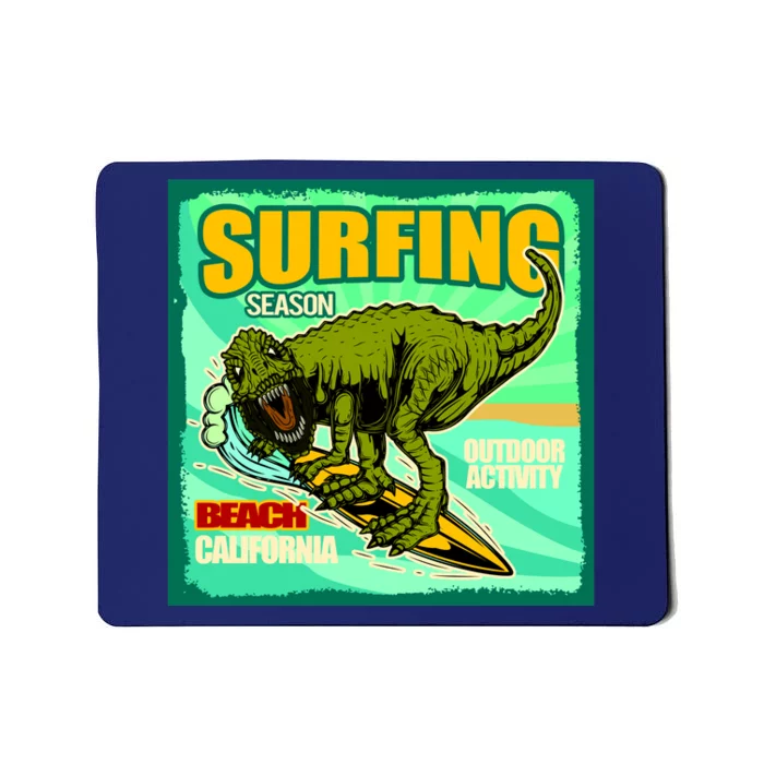 Surfing T-Rex Mousepad