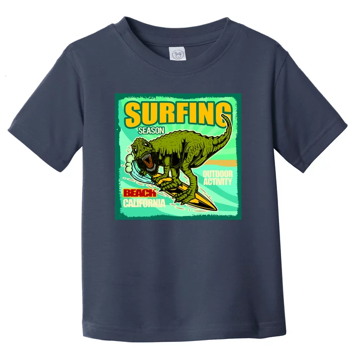 Surfing T-Rex Toddler T-Shirt