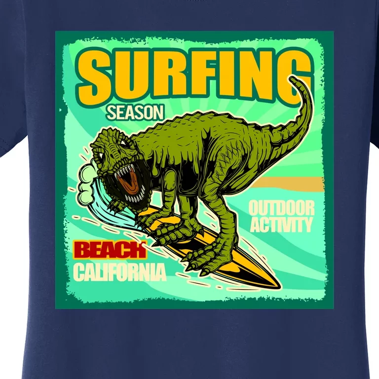 Surfing T-Rex Women's T-Shirt