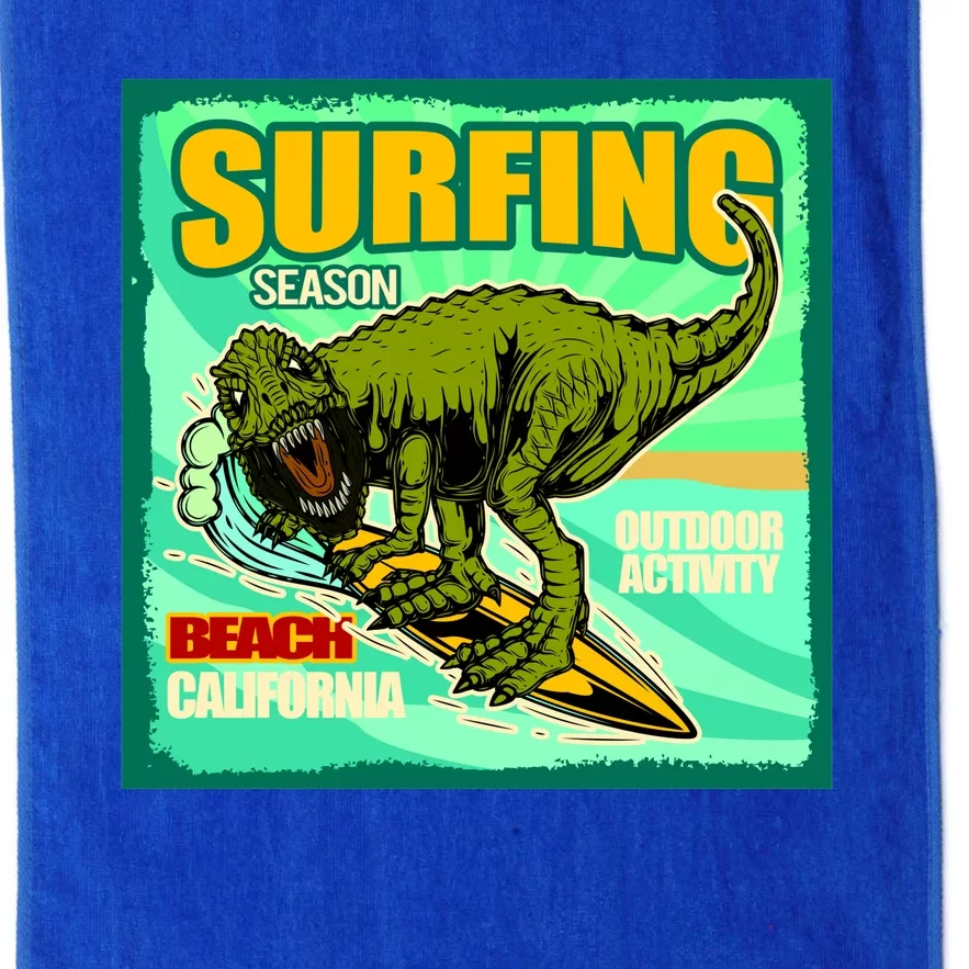 Surfing T-Rex Platinum Collection Golf Towel