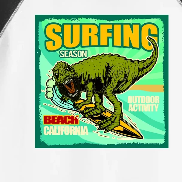 Surfing T-Rex Toddler Fine Jersey T-Shirt