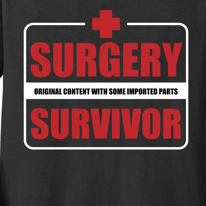 Surgery Survivor Imported Parts Kids Long Sleeve Shirt