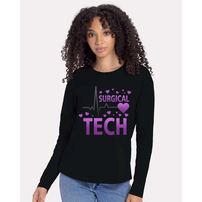 Surgical Tech Womens Cotton Relaxed Long Sleeve T-Shirt