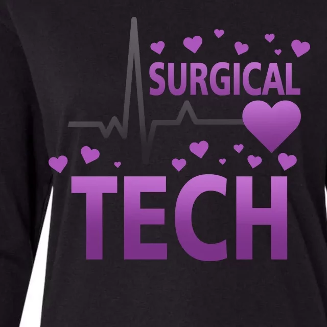 Surgical Tech Womens Cotton Relaxed Long Sleeve T-Shirt