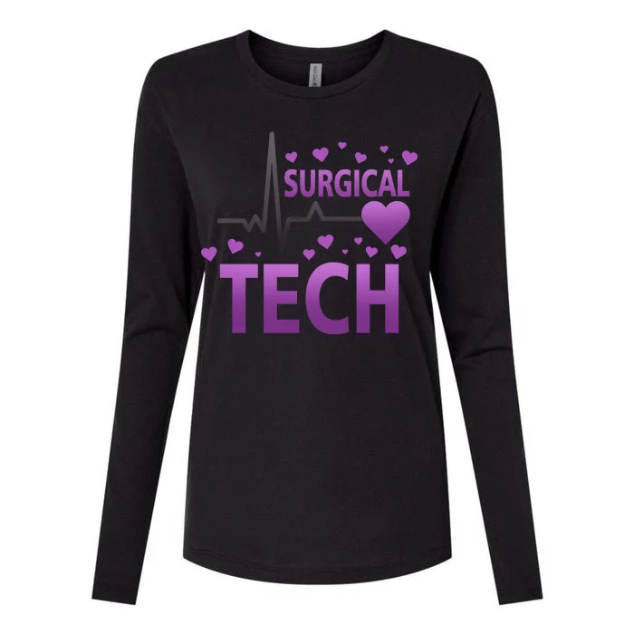 Surgical Tech Womens Cotton Relaxed Long Sleeve T-Shirt