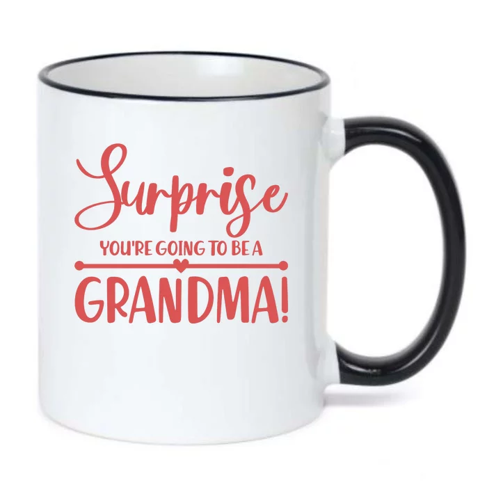 Surprise You're Going to Be A Grandma! Black Color Changing Mug