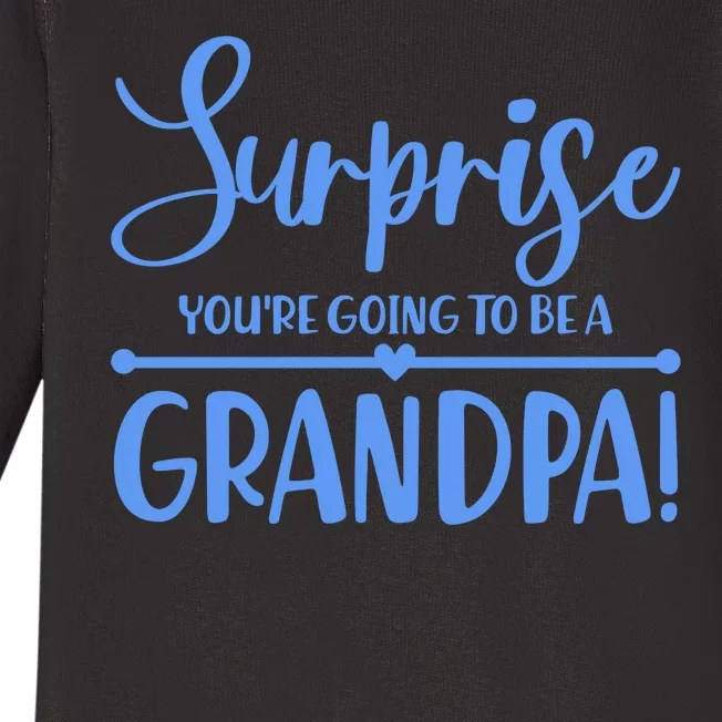 Surprise You're Going To Be A Grandpa! Baby Long Sleeve Bodysuit