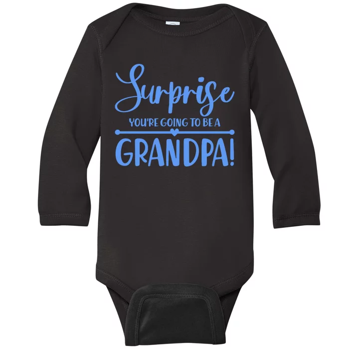 Surprise You're Going To Be A Grandpa! Baby Long Sleeve Bodysuit