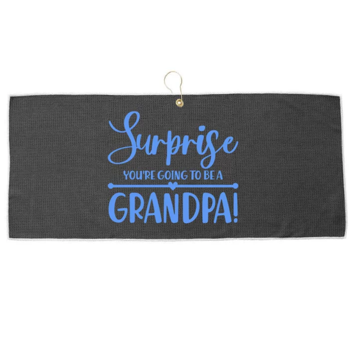 Surprise You're Going To Be A Grandpa! Large Microfiber Waffle Golf Towel