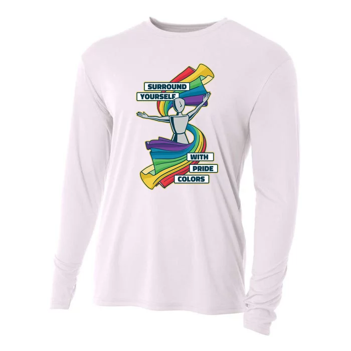 Surround Yourself With Pride Colors Cooling Performance Long Sleeve Crew