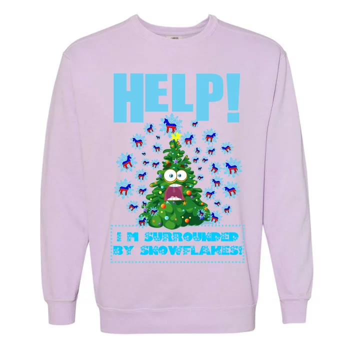 Surrounded By Snowflakes Garment-Dyed Sweatshirt