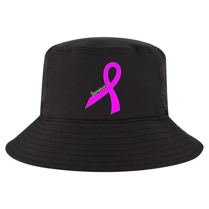 Survivor Breast Cancer Ribbon Cool Comfort Performance Bucket Hat