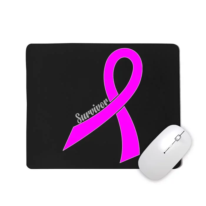 Survivor Breast Cancer Ribbon Mousepad