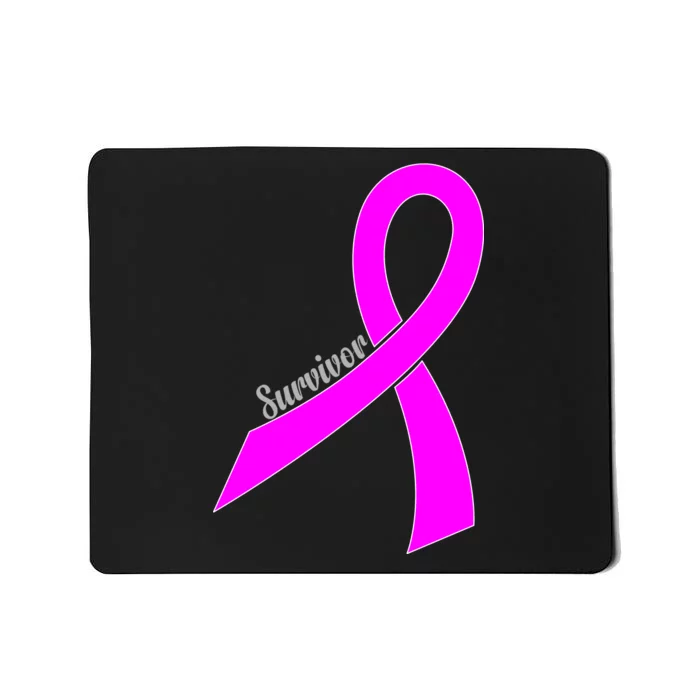 Survivor Breast Cancer Ribbon Mousepad