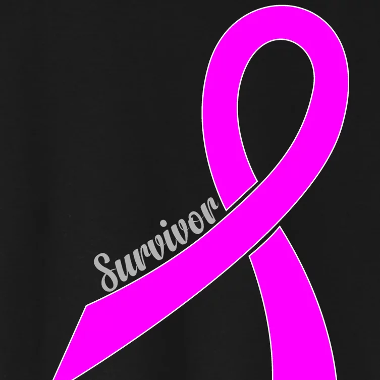 Survivor Breast Cancer Ribbon Women's Crop Top Tee